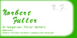 norbert fuller business card