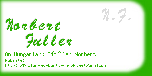 norbert fuller business card